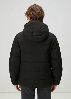 Beymen Club Siyah Kapüşonlu Basic Mont - 5