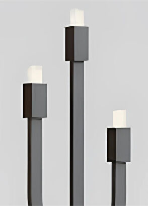 Waxy Design Studio Candle Siyah Pirinç Lambader - 4