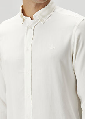 Beymen Club Comfort Fit White Lyocell Shirt - 7