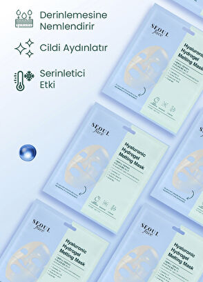 Dermal Vitamin and Hyaluronic Acid Hydrogel Transparent Dissolvable 2-Piece Face Mask 34 gr - 5