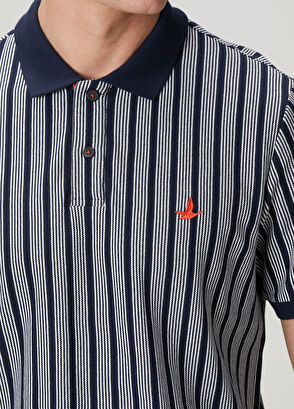 Beymen Club Navy Blue White Comfort Fit Polo T-Shirt - 5