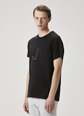 Beymen Club Siyah Logo Baskılı Oversize T-shirt - 4