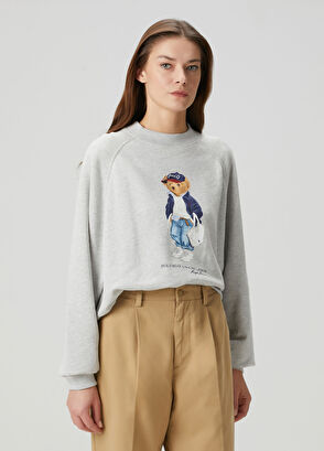 Polo Bear Gri Sweatshirt - Görsel 4