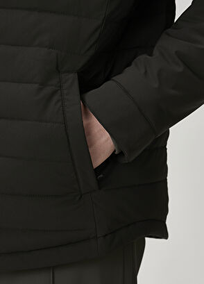 Beymen Club Siyah Kapüşonlu Kapitoneli Mont - 7