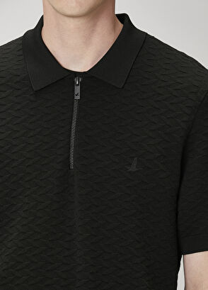 Beymen Club Siyah Polo Yaka Kısa Kollu Triko - 6