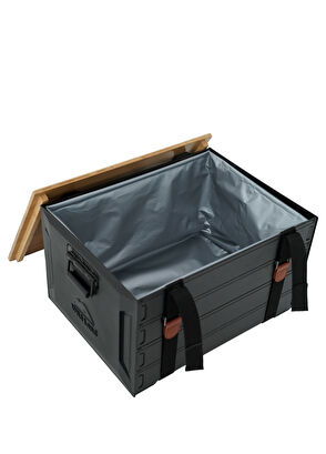 Wild Land Aluminum Folding Storage Box with Bamboo Lid 46 Lt - 5