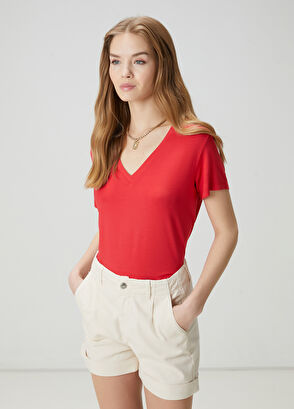 Beymen Club Kırmızı Modal T-shirt - 4