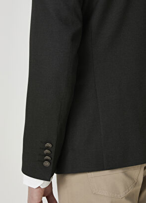 Anthracite Eyelet Textured Blazer Beymen Club Anthracite Eyelet Textured Blazer - 7
