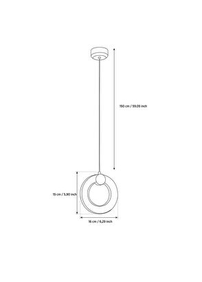 Heka Togo Simit Eskitme Şeffaf Cam Led Sarkıt Avize - 6