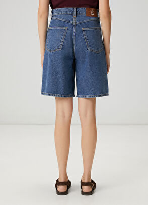 Beymen Club Blue Denim Bermuda - 4