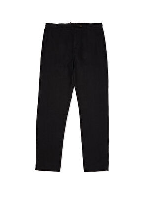 Beymen Club Siyah Beli Kordonlu Keten Pantolon - 6