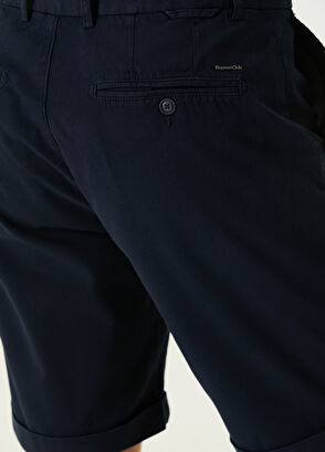 Beymen Club Slim Fit Lacivert Twill Şort - 5