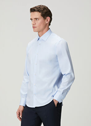 Beymen Club Comfort Fit Açık Mavi Non-iron Oxford Gömlek - 6