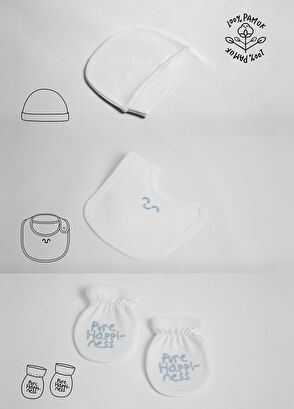 Agula Beyaz Mavi 10 Parça Yenidoğan Hastane Çıkış Seti - 7