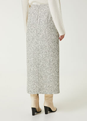 Ekru Kırçıllı Midi Tweed Etek Beymen Club Ekru Kırçıllı Midi Tweed Etek - 5