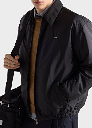 Prada Black Re-Nylon Men's Zippered Jacket - 6