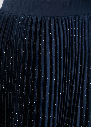 Beymen Club Navy Blue Hotfix Midi Skirt - 5