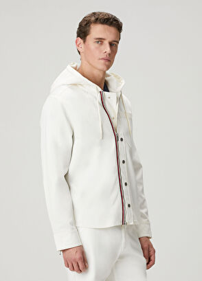 Beymen Club Beyaz Kapüşonlu Dış Gömlek - 4