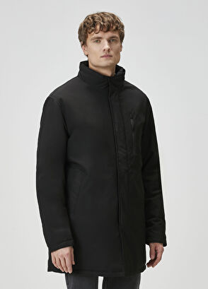 Siyah Uzun Mont - Görsel 4