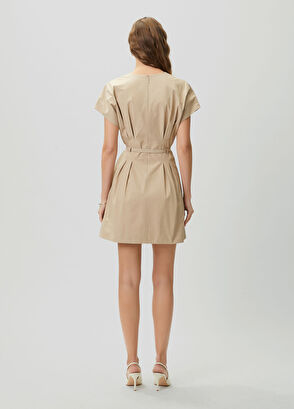Beymen Club Bej Korsaj Detaylı Mini Elbise - 5