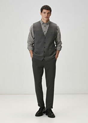 Beymen Club Gri Triko Yelek - 3