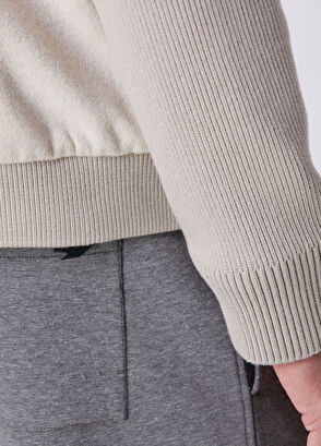 Beymen Club Kırık Beyaz Bedeni Kaşe Flannel Yün Triko Mont - 8