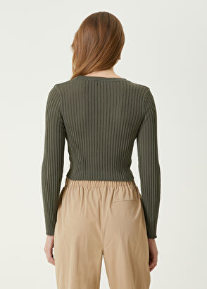 Beymen Club Khaki Openwork Detailed Sweater - 6