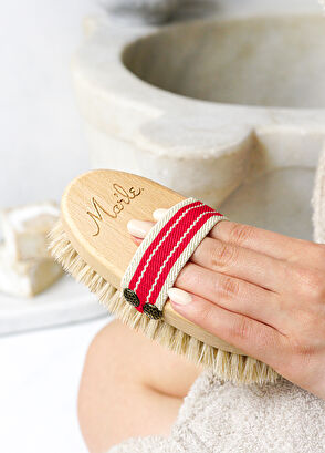 Mar'le Natural Horsehair Brush and Wooden Cellulite Massager 2-Piece Care Set - 3