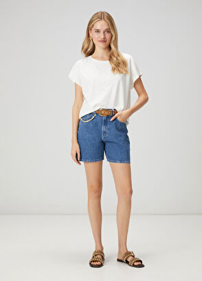 Beymen Club Seamless Off-White Embellished T-Shirt - 3