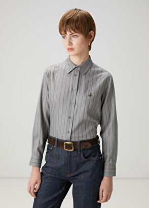 Beymen Club Gri Çizgili Gömlek - 4