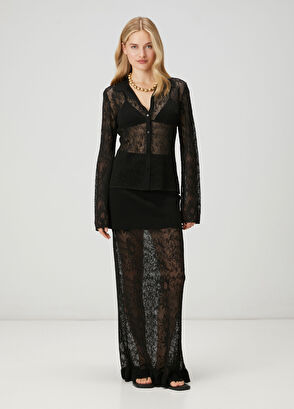 Beymen Club Black Lace Shirt - 3