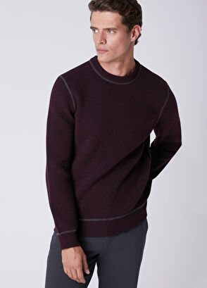 Beymen Club Plum Double-Sided Wool Sweater - 6