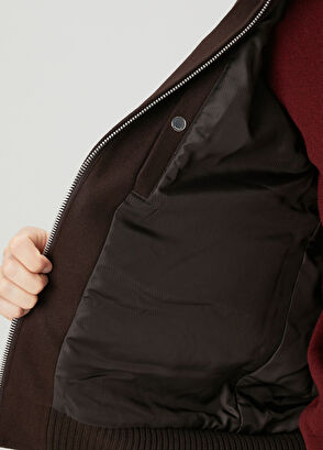 Sandro Kahverengi Yün Aviator Ceket - 7