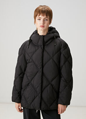 Beymen Club Black Hooded Puffer Jacket - 4