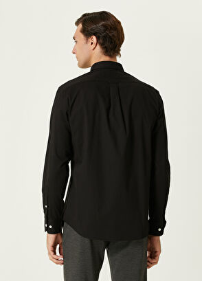 Comfort Fit Siyah Gabardin Dokulu Gömlek Beymen Club Comfort Fit Siyah Gabardin Dokulu Gömlek - 5