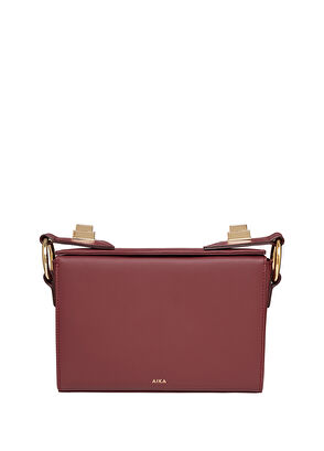 Aika Concept İstanbul Bordo Deri Kadın Omuz Çantası - 4