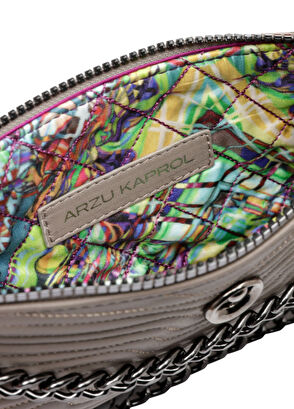 Arzu Kaprol Vizon Zincir Detaylı Mini Kadın Omuz Çantası - 4