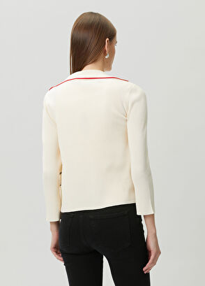 Join Us Ecru Patterned Cardigan - 4