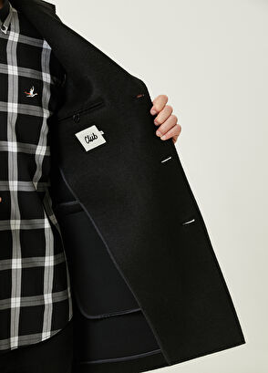 Beymen Club Black Felt Coat - 9
