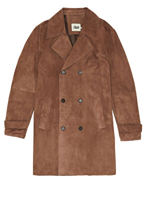 Beymen Club Mink Suede Double-Breasted Overcoat - 10
