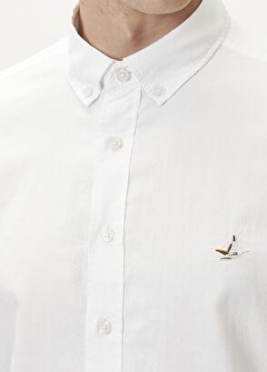 Beymen Club Slim Fit White Oxford Shirt - 7