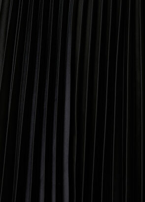 Black Pleated Satin Midi Skirt Beymen Club Black Pleated Satin Midi Skirt - 4