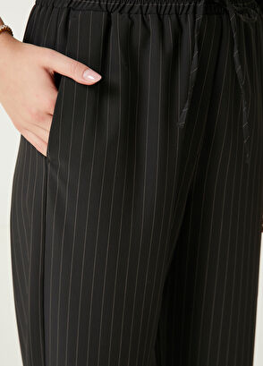 Siyah Çizgili Pijama Pantolon Beymen Club Siyah Çizgili Pijama Pantolon - 6