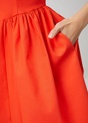 Beymen Club Kırmızı Prenses Kesim Mini Elbise - 6