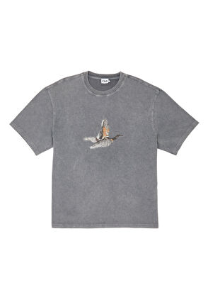Beymen Club Antrasit Antik Parça Boya Logolu Oversize T-shirt - 7