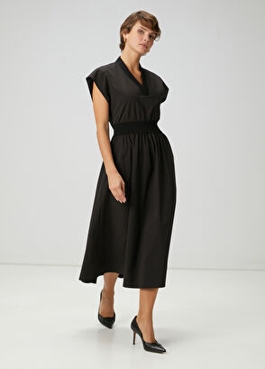Beymen Club Black Midi Dress - 3