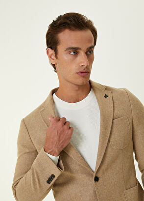 Beymen Club Beige Patch Pocket Detailed Woolen Coat - 8