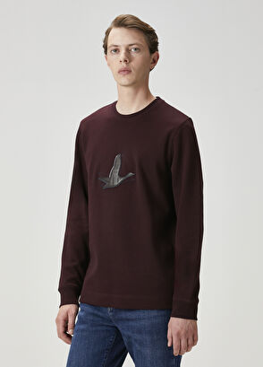 Beymen Club Plum Logo Detail Long Sleeve T-Shirt - 4