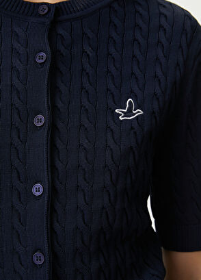 Beymen Club Lacivert Saç Örgü Mini Hırka - 7