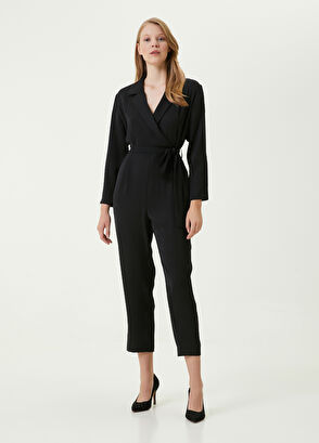 Beymen Club Siyah Kelebek Yaka Kruvaze Tulum - 3